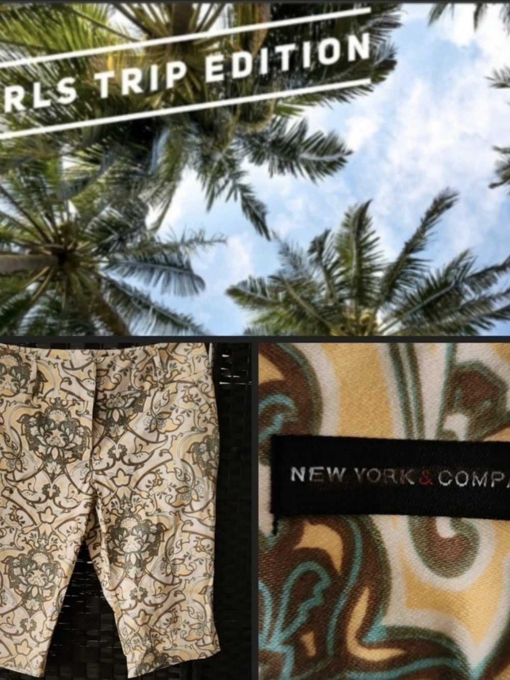 Girls Trip Edition: New York & Company Beige Floral Print Women's Shorts